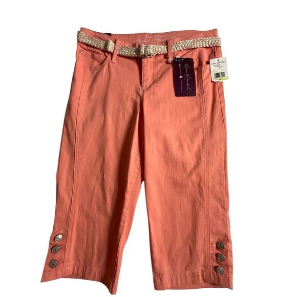 Gloria Vanderbilt 4P Skimmer Pants with Belt - Picture 1 of 8